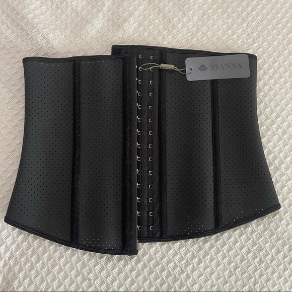 NEW Yianna Corset Waist Trainer Cincher Curvy Control Black Shaper - Picture 5 of 8